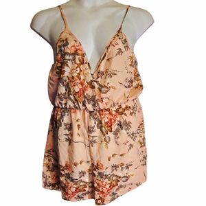 SHEIN Pink Floral V-Neck Dress